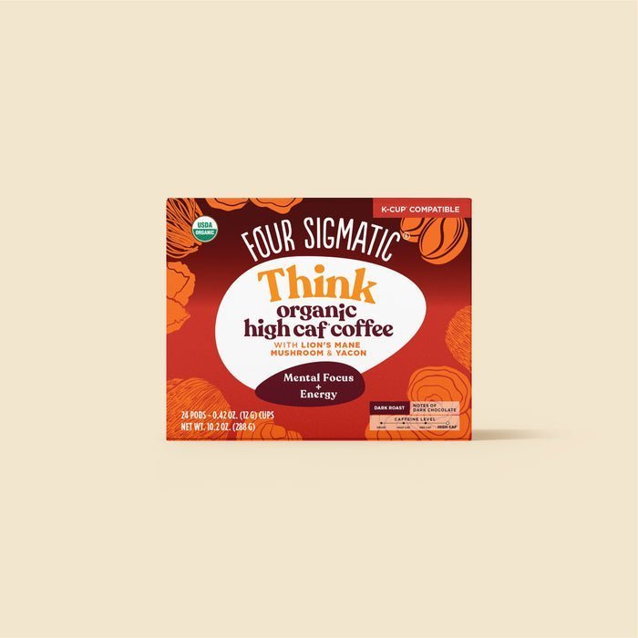 Four Sigmatic Organic Think High Caf Coffee Pods Box- 24 count — UK Shroom Bros