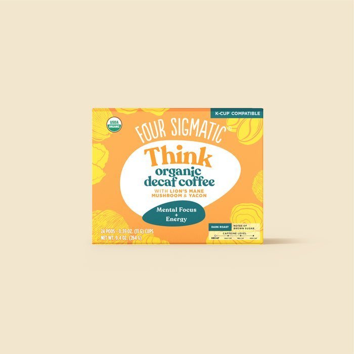 Four Sigmatic Organic Think Decaf Coffee Pods Box- 24 count — UK Shroom Bros