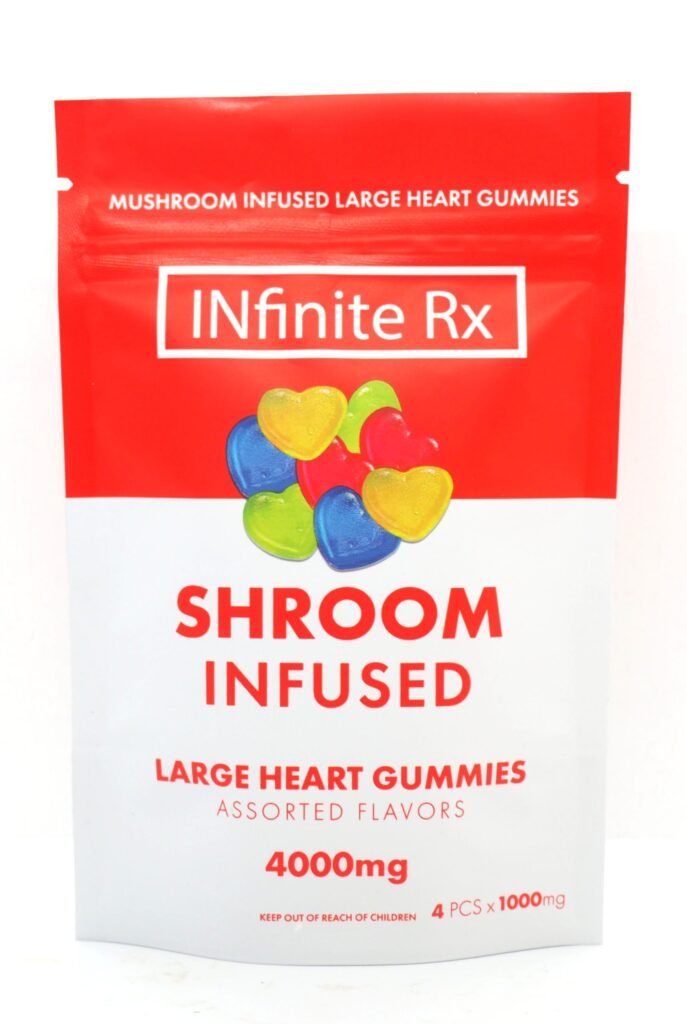 INfinite Rx Shroom Infused Large Heart Gummies Edibles (4000mg) — UK Shroom Bros